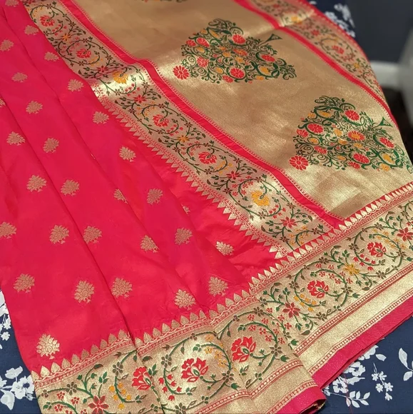 Beautiful indian silk saree -like new! - Picture 10 of 10